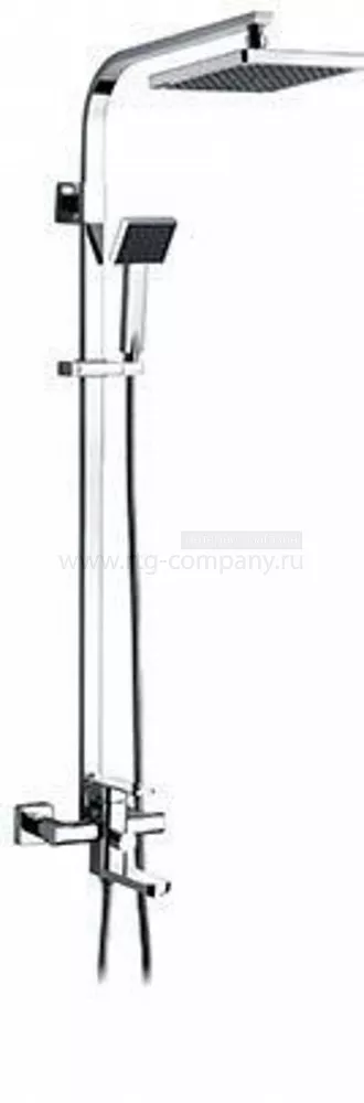 Смеситель для ванны и душа  ORTA "RURH" 41620 однорычажный, короткий излив, со стационарной трубой и лейкой (Германия)